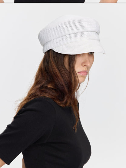 LYUOCHENG Straw Woven Braided Flat Top Rider Adjustable Women&
