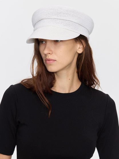 LYUOCHENG Straw Woven Braided Flat Top Rider Adjustable Women&