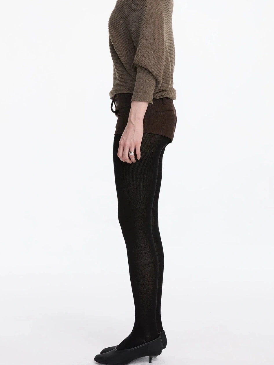 LYUOCHENG Stretch Wool Blend Tights