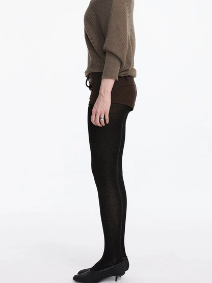 LYUOCHENG Stretch Wool Blend Tights