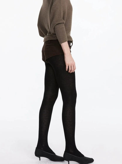 LYUOCHENG Stretch Wool Blend Tights