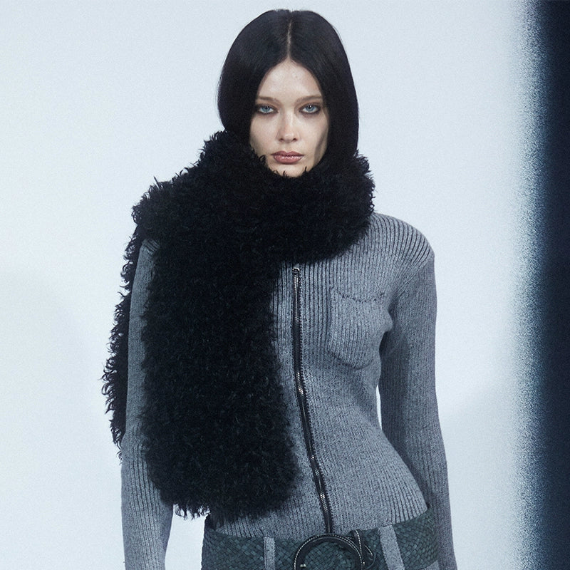 LYUOCHENG_Teddy_Plush_Long_Black_Scarf_MISSTT