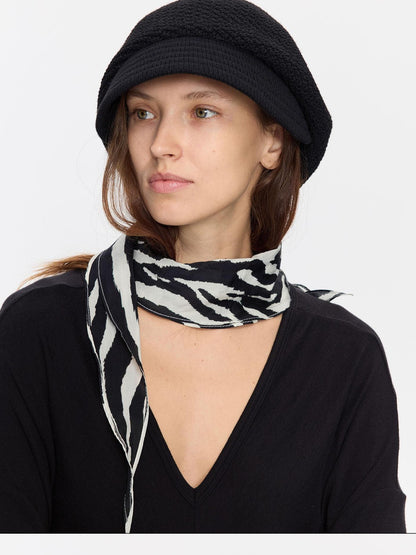 LYUOCHENG Textured Twill Adjustable Slouchy Beanie Women&