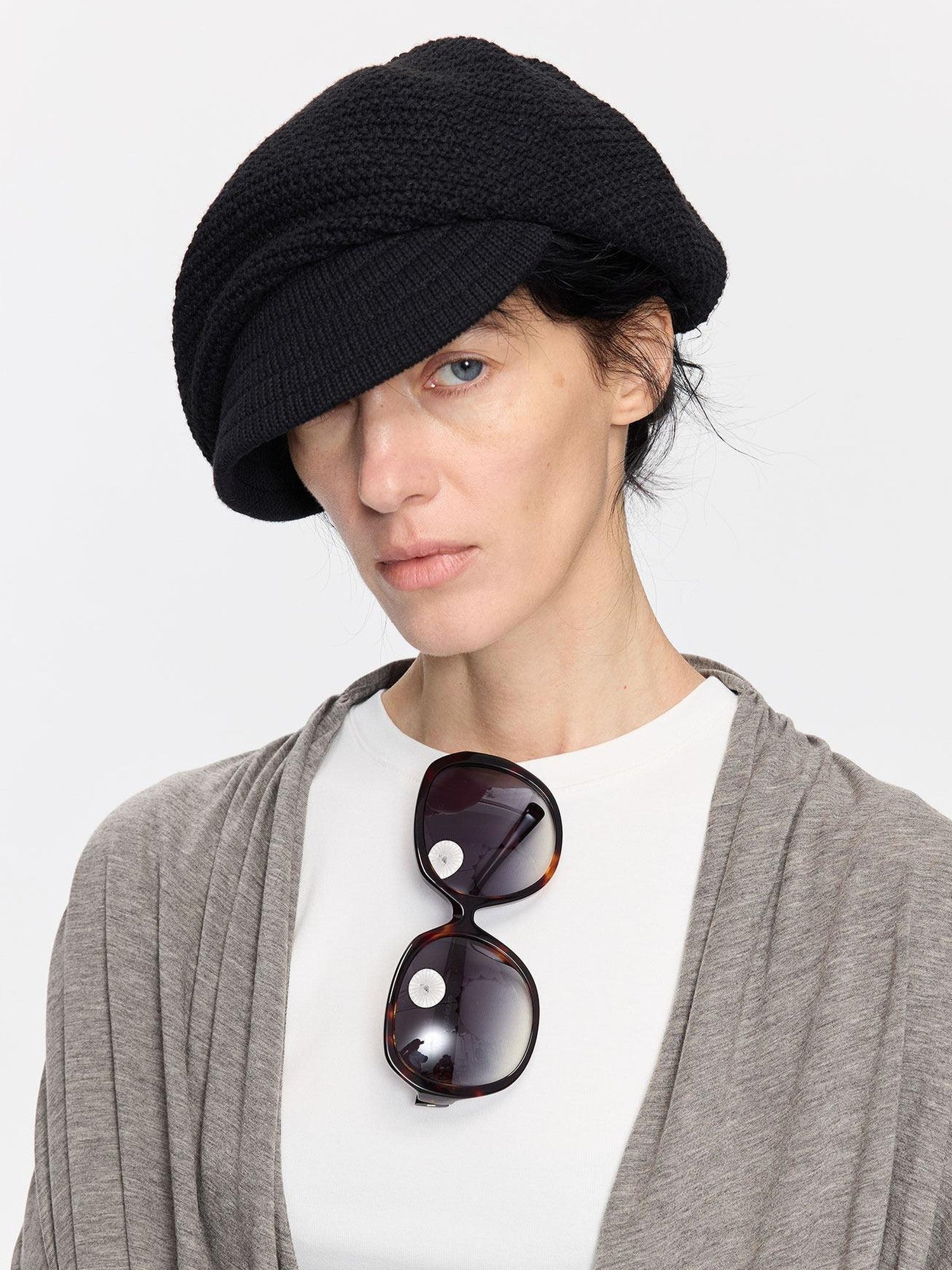 LYUOCHENG Textured Twill Adjustable Slouchy Beanie Women&