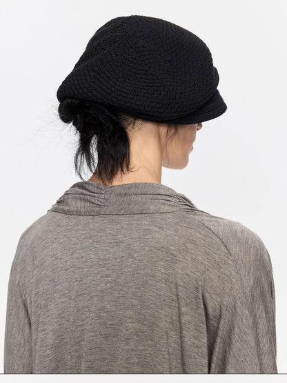 LYUOCHENG Textured Twill Adjustable Slouchy Beanie Women&