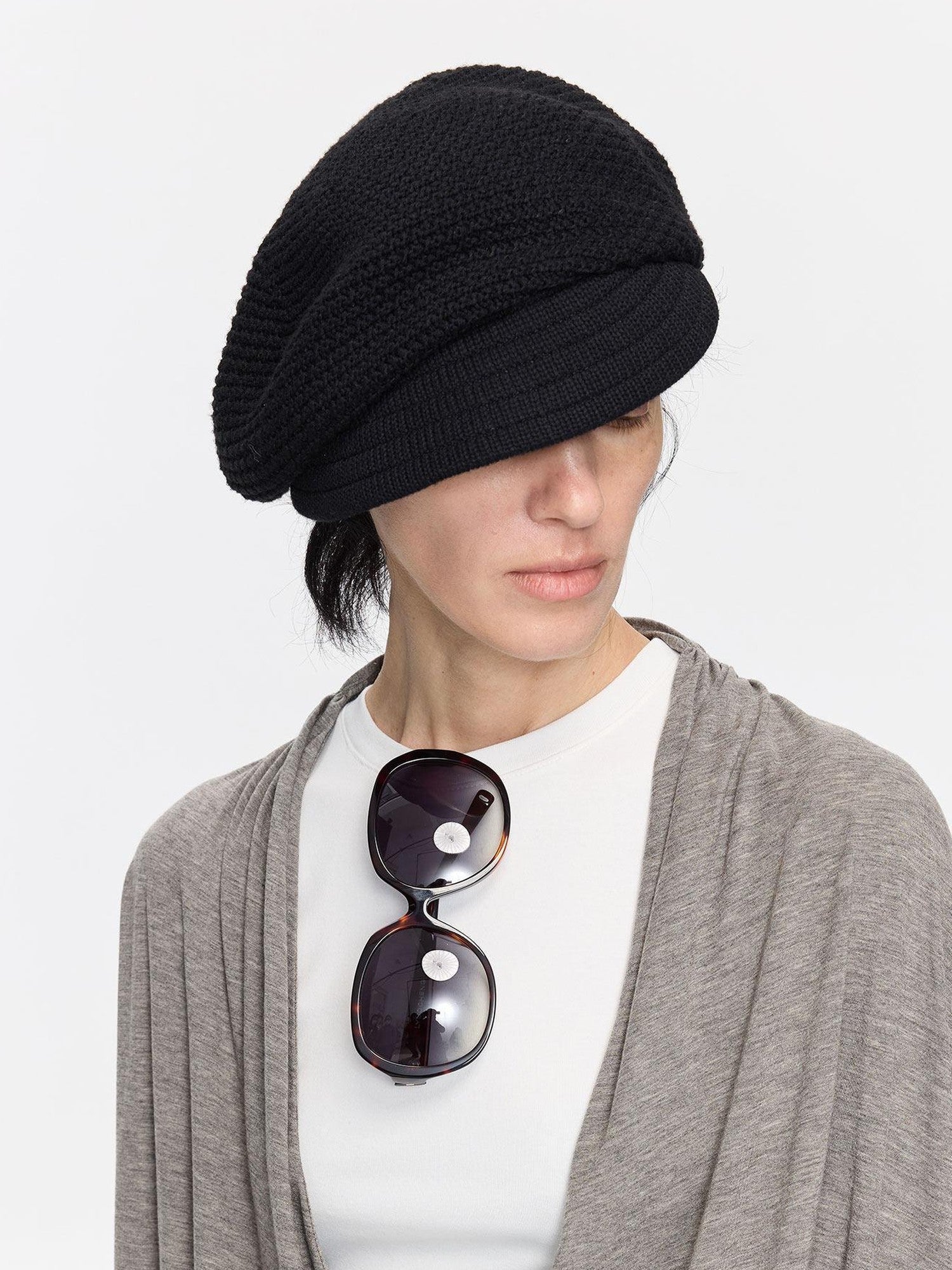 LYUOCHENG Textured Twill Adjustable Slouchy Beanie Women&