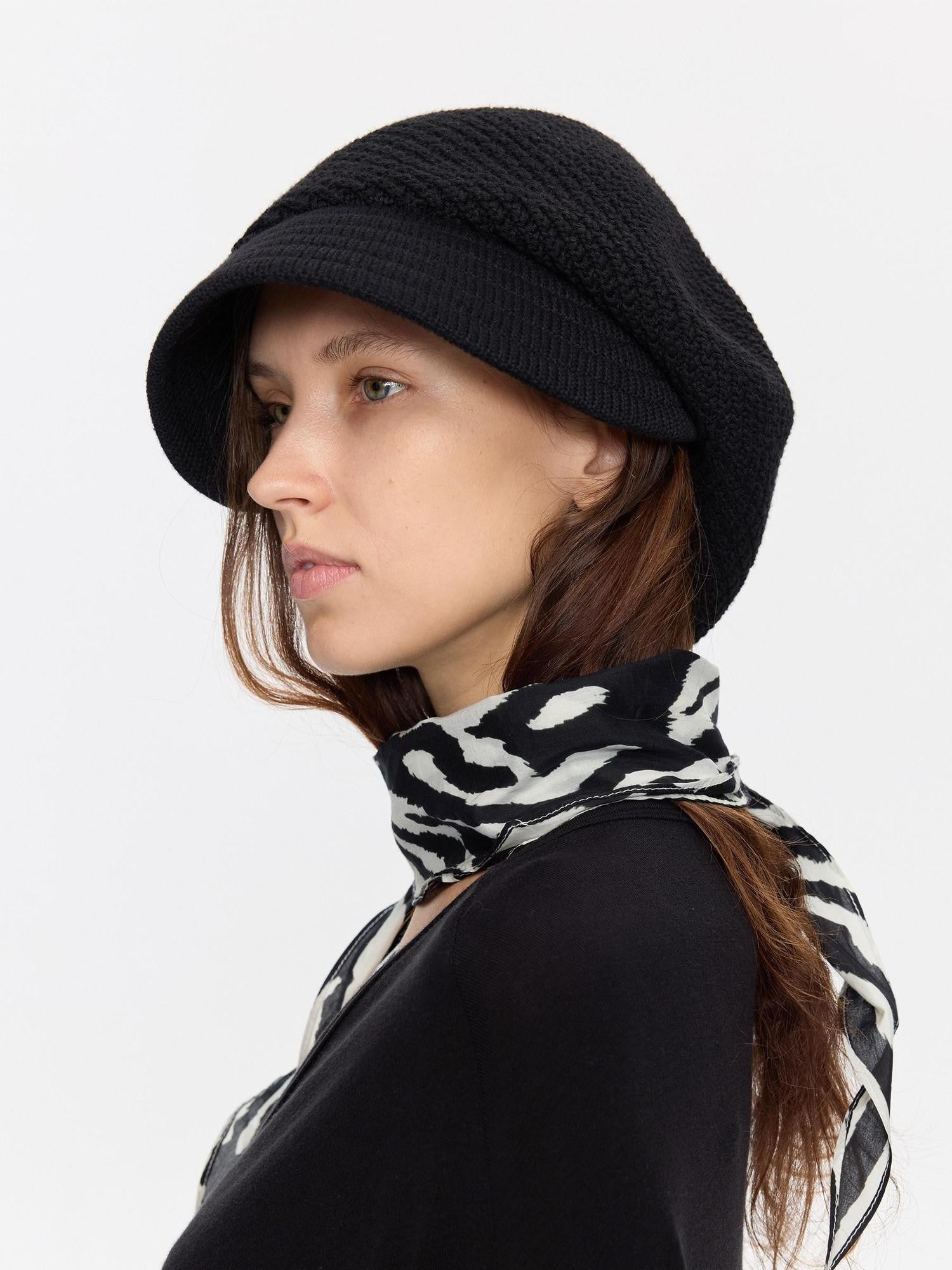 LYUOCHENG Textured Twill Adjustable Slouchy Beanie Women&