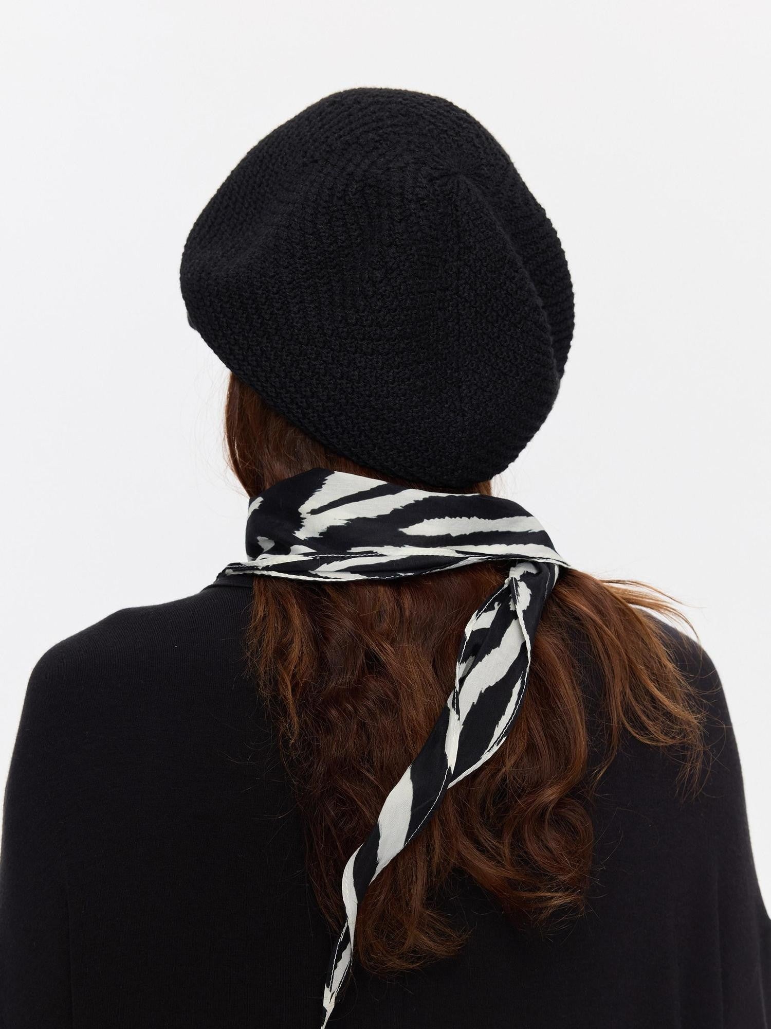 LYUOCHENG Textured Twill Adjustable Slouchy Beanie Women&
