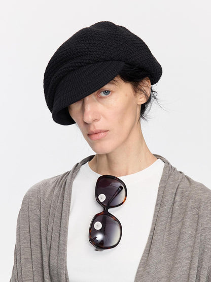 LYUOCHENG Textured Twill Adjustable Slouchy Beanie Women&
