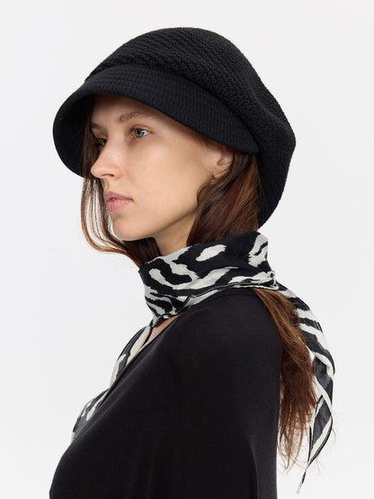 LYUOCHENG Textured Twill Adjustable Slouchy Beanie Women&