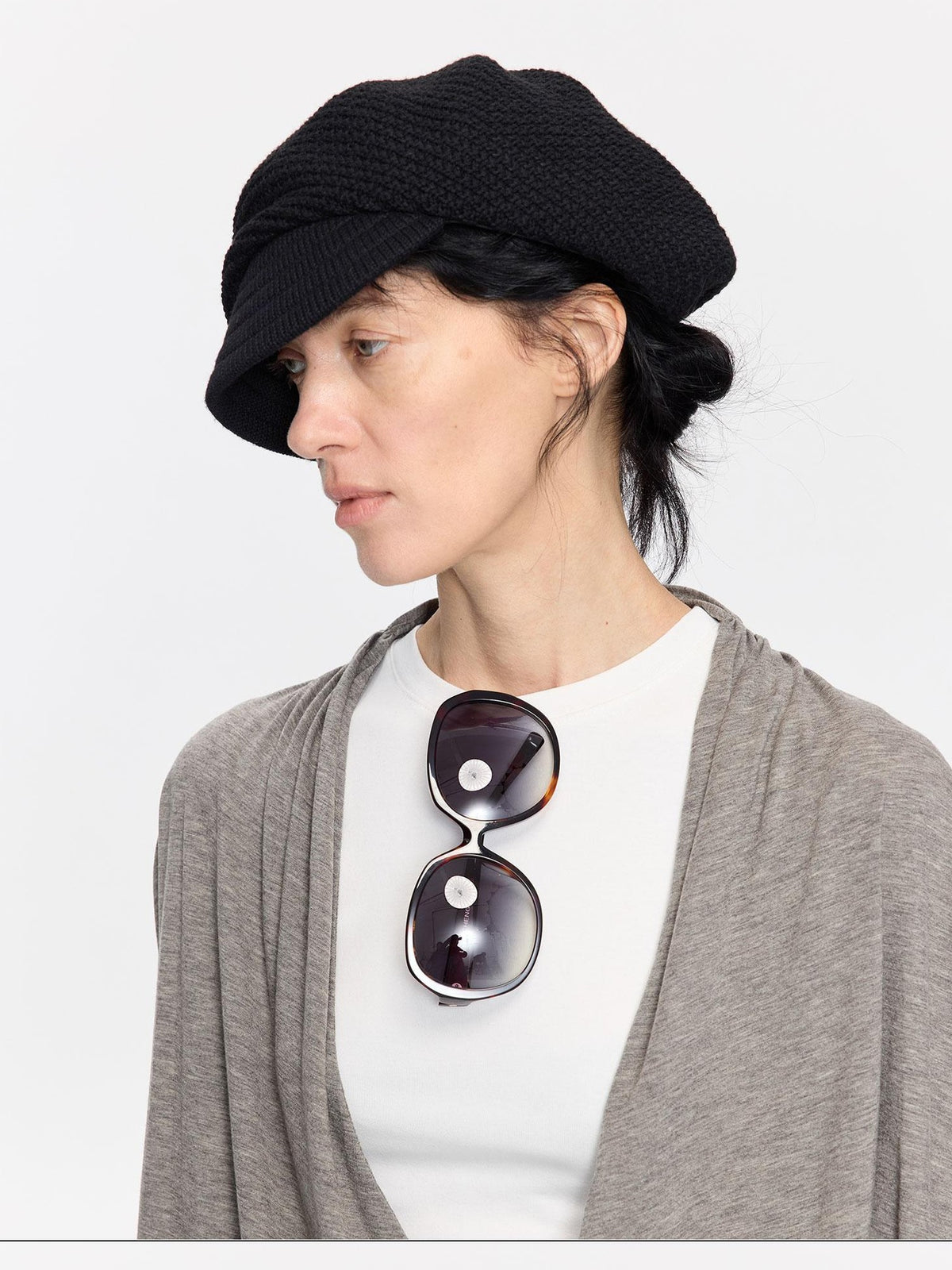 Textured Twill Adjustable Slouchy Women&