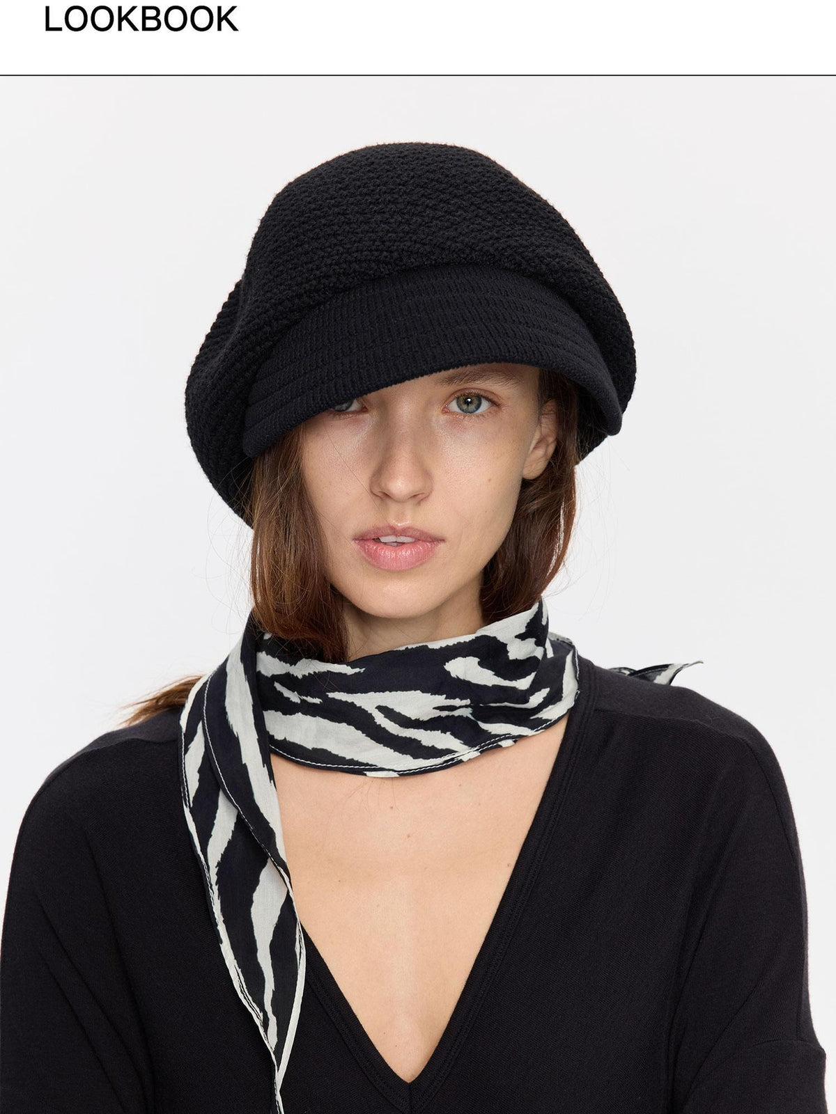 Textured Twill Adjustable Slouchy Women&