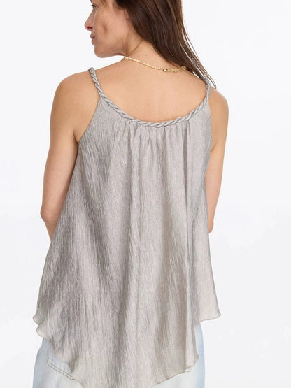 LYUOCHENG Twisted Neck Champagne Acetate Camisole