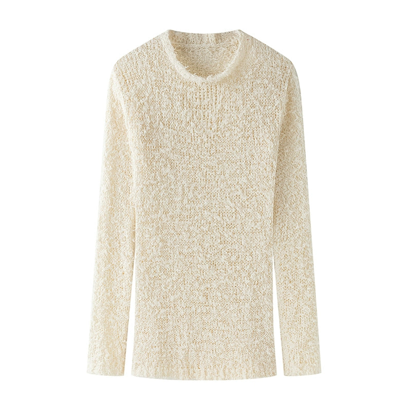 LYUOCHENG_Two_Tone_Raw_Edge_Mesh_Knit_Top_MISSTT