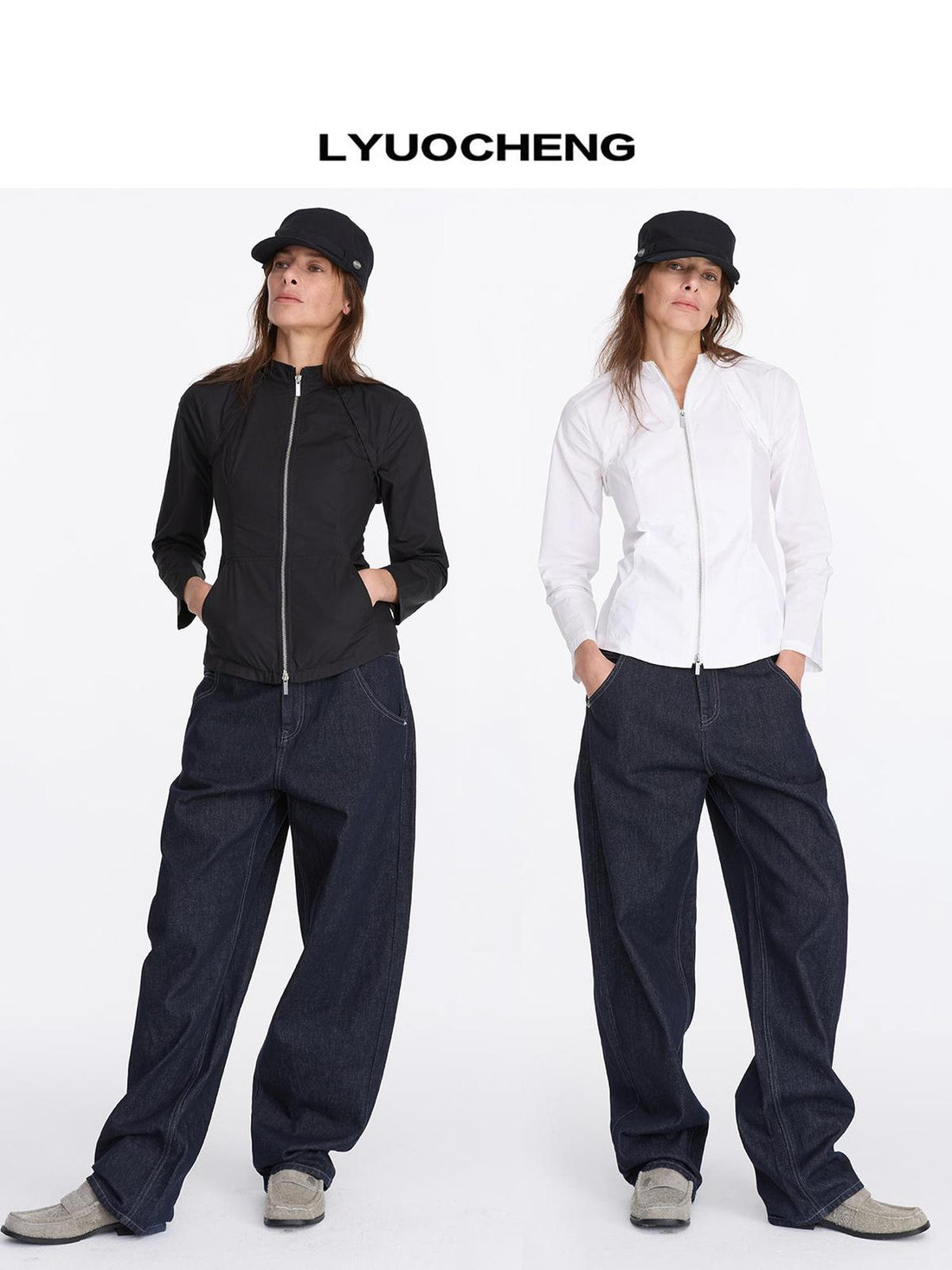 LYUOCHENG Two Way Detachable Zip Jacket