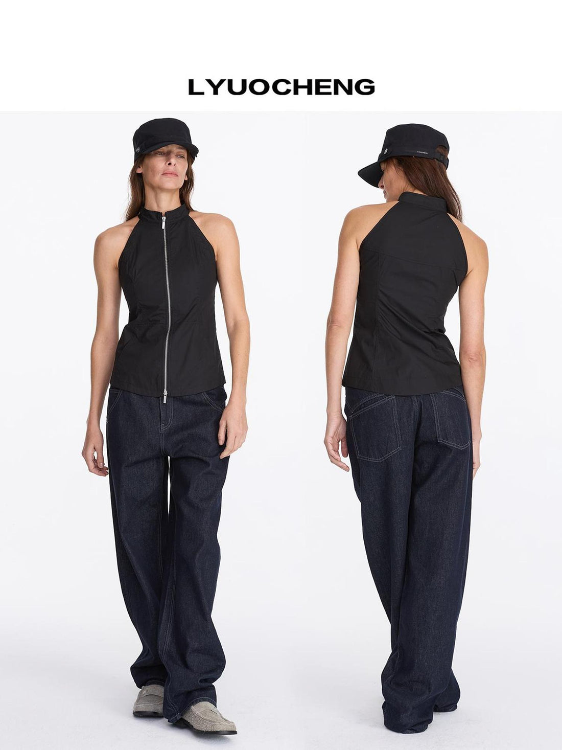 LYUOCHENG Two Way Detachable Zip Jacket