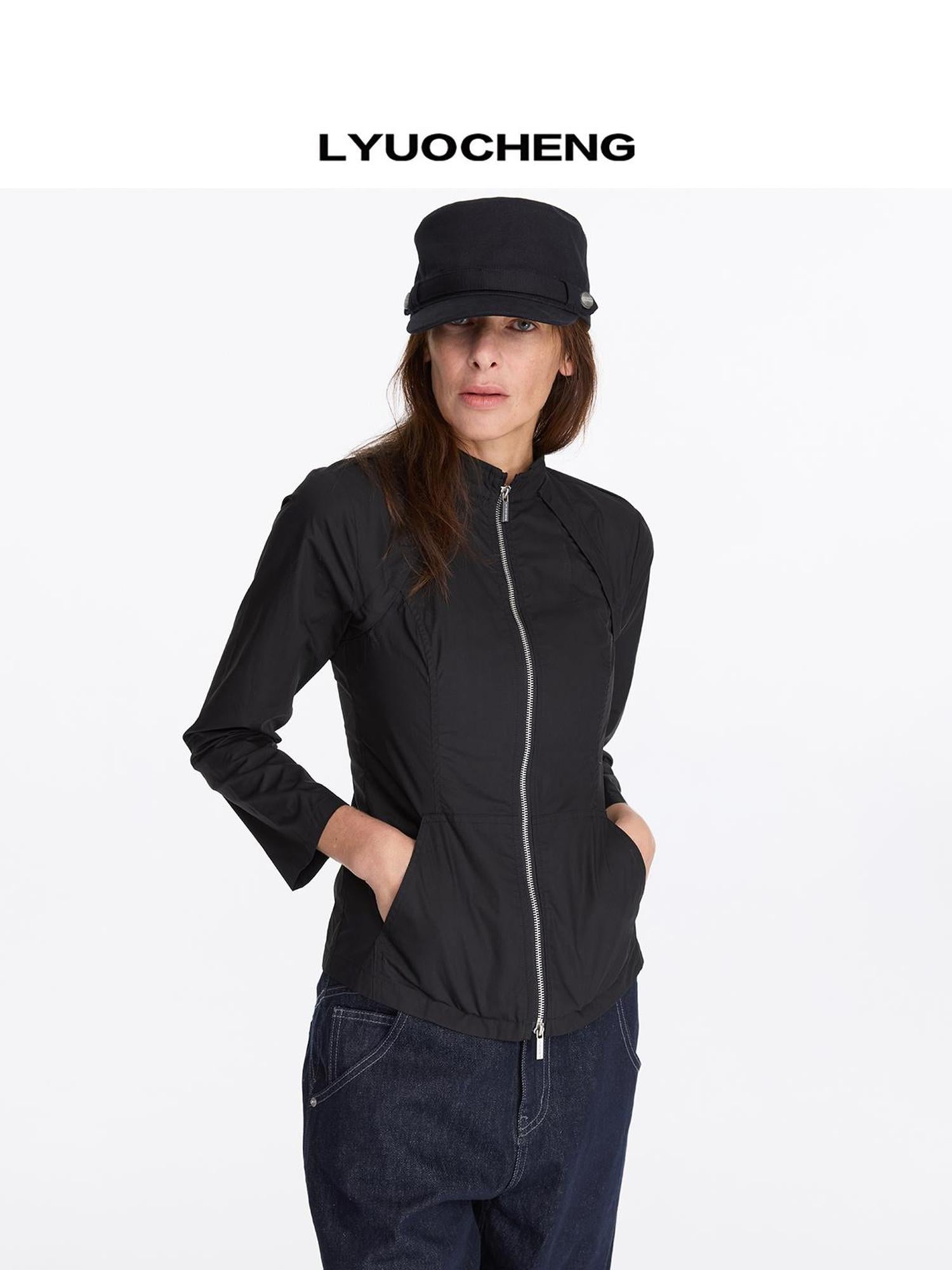 LYUOCHENG Two Way Detachable Zip Jacket