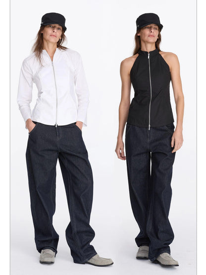 LYUOCHENG Two Way Detachable Zip Jacket