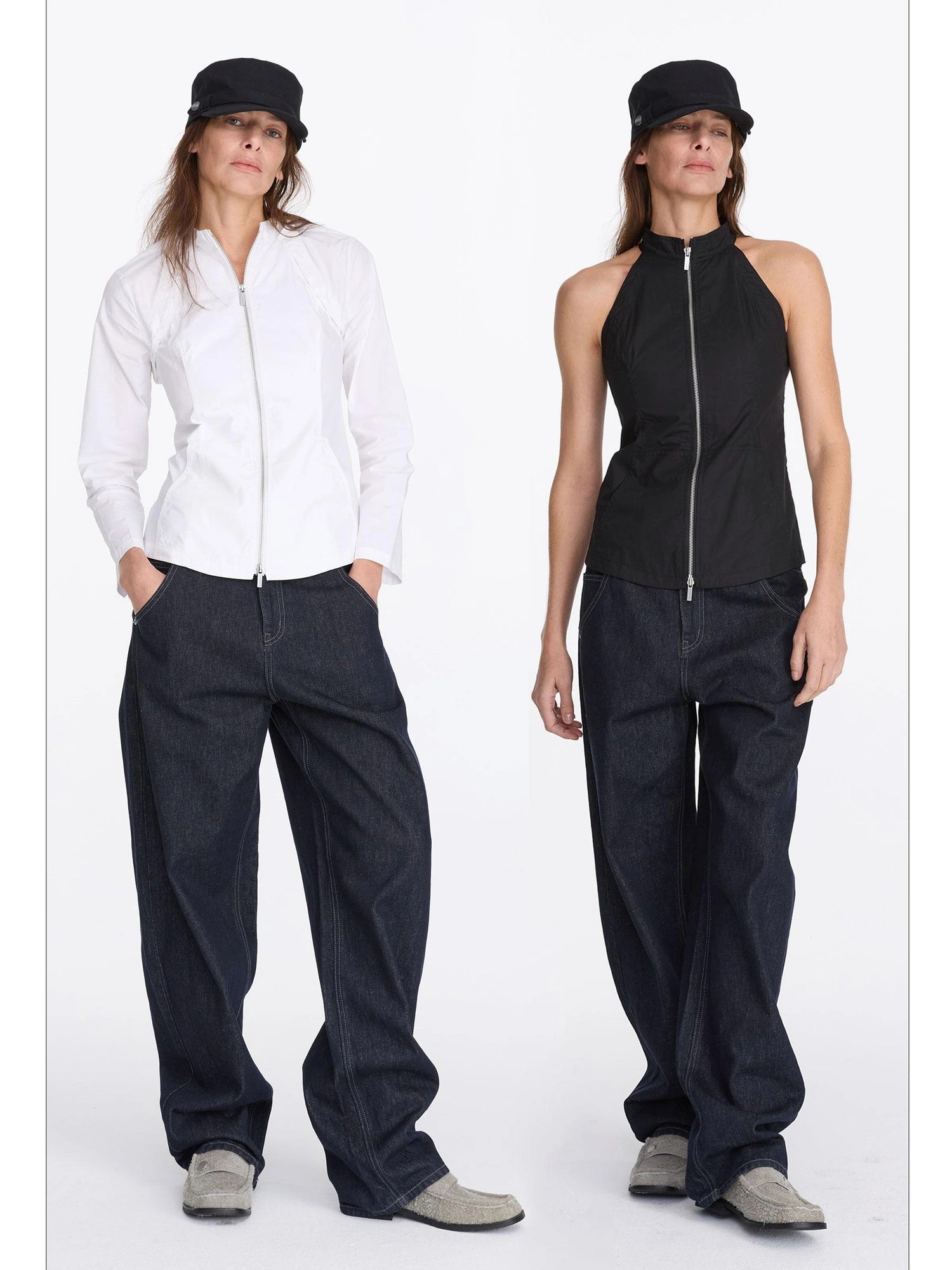 LYUOCHENG Two Way Detachable Zip Jacket