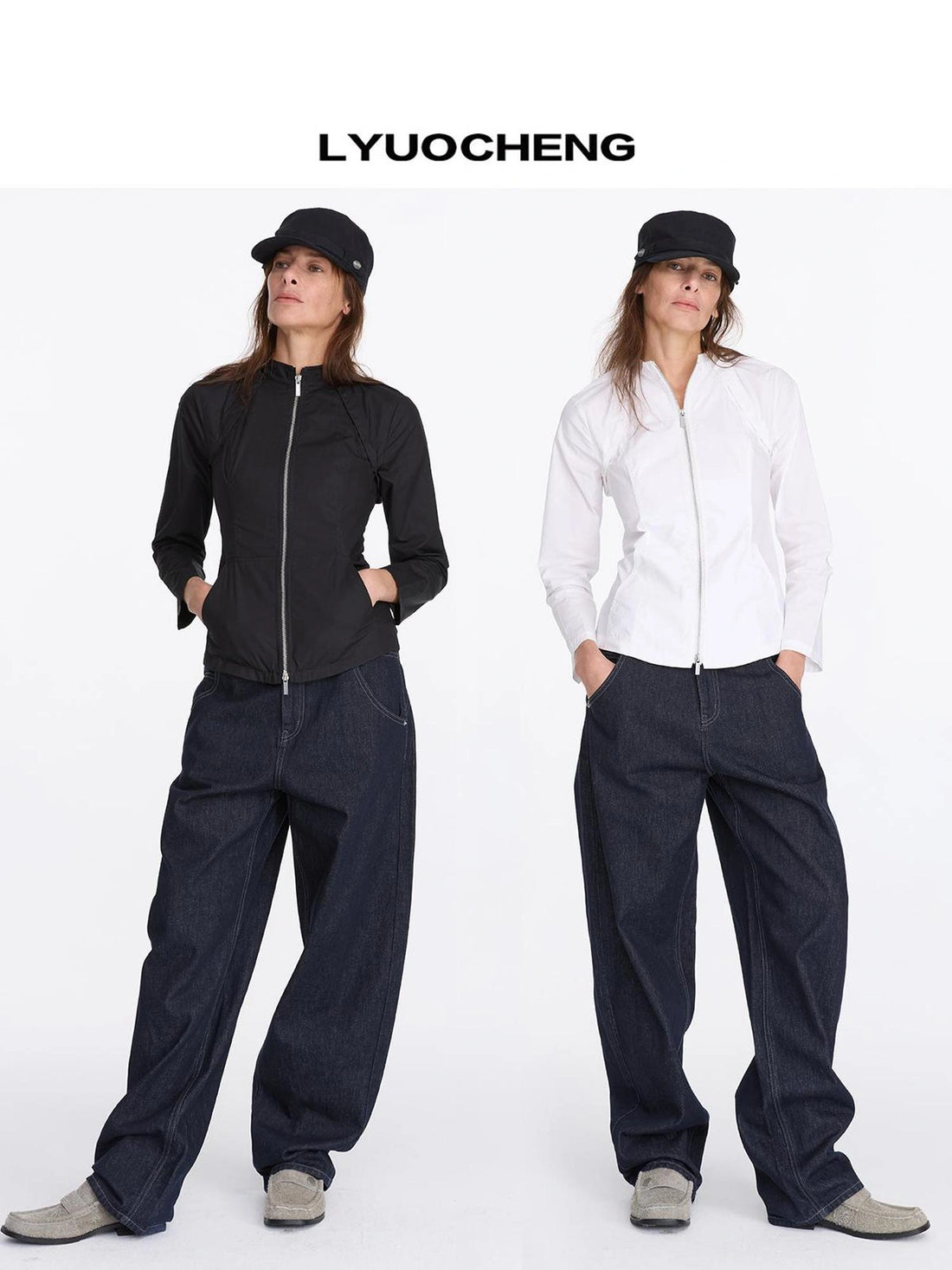 LYUOCHENG Two Way Detachable Zipper Jacket