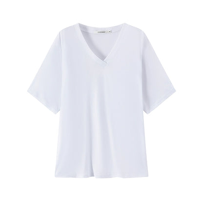LYUOCHENG_V-Neck_Loose_Tee_With_Cooling_Tencel_Blend_MISSTT
