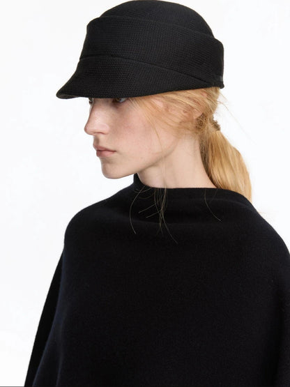 Vintage Autumn Knit Cloche Hat With Short Brim