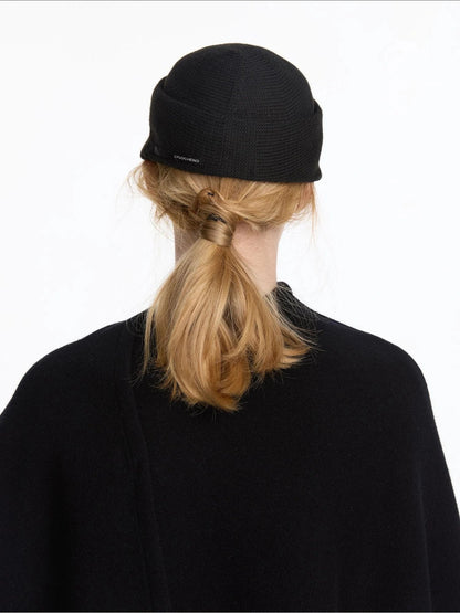 Vintage Autumn Knit Cloche Hat With Short Brim