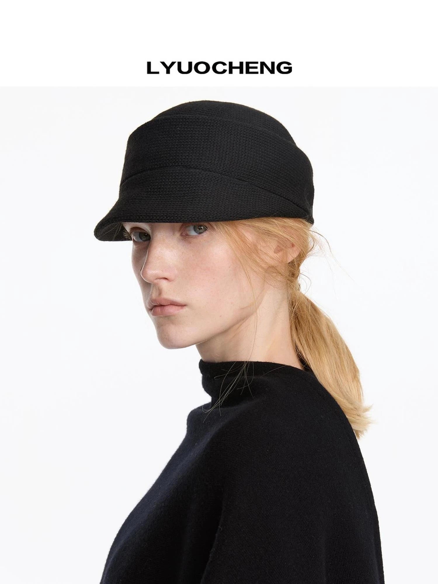 Vintage Autumn Knit Cloche Hat With Short Brim