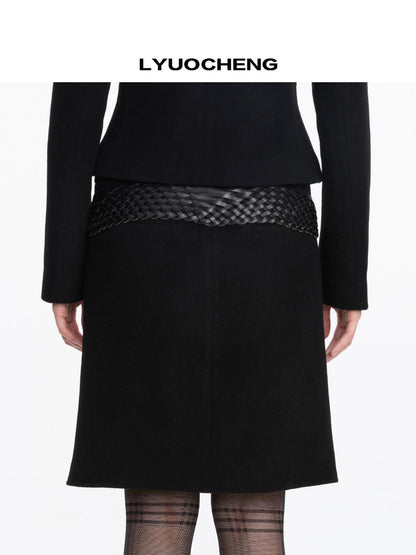 LYUOCHENG Vintage Braided Leather Belt
