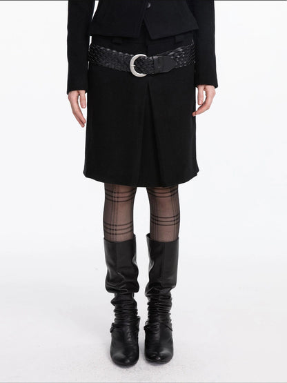 LYUOCHENG Vintage Braided Leather Belt