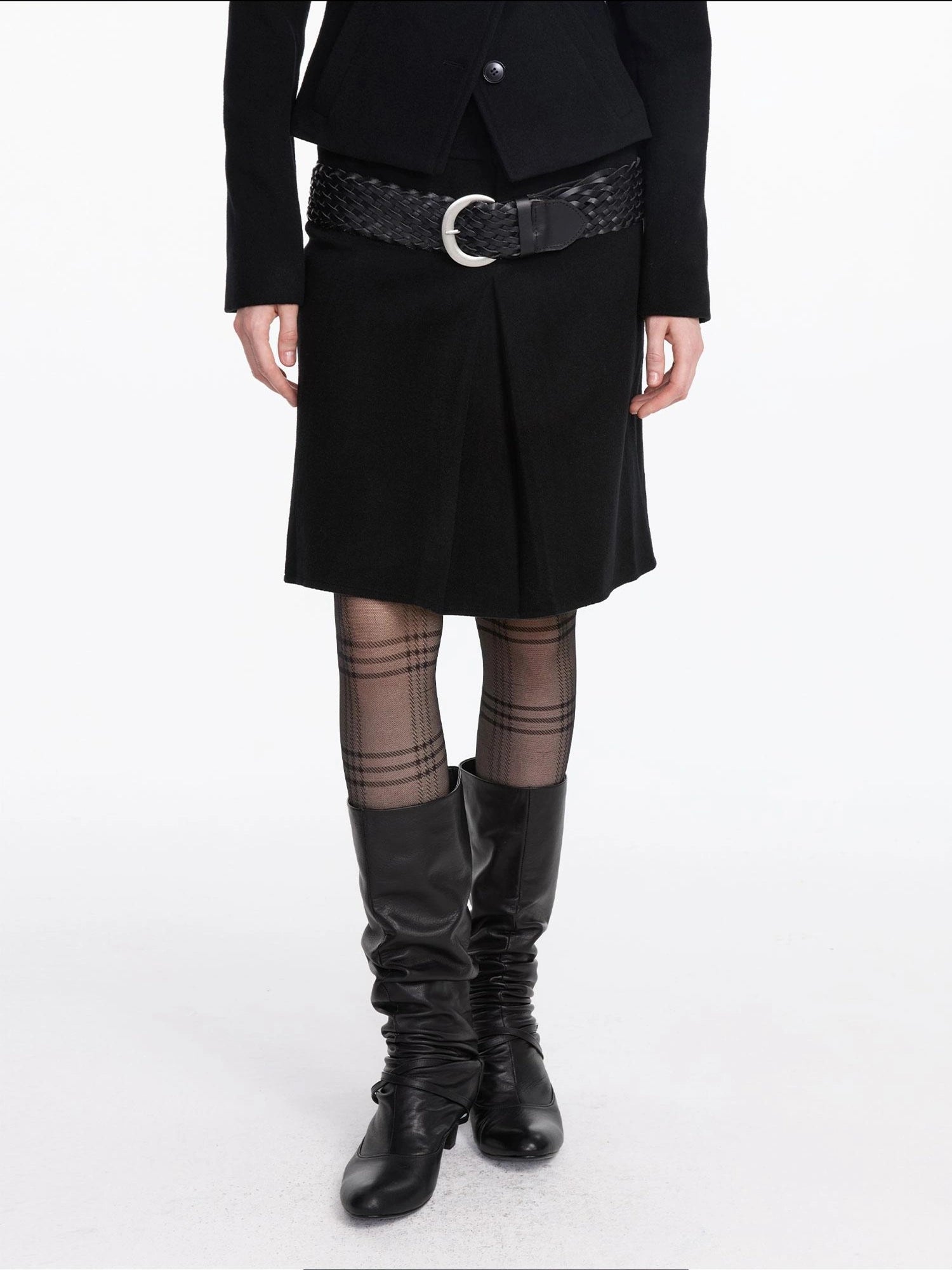 LYUOCHENG Vintage Braided Leather Belt