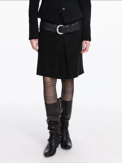 LYUOCHENG Vintage Braided Leather Belt