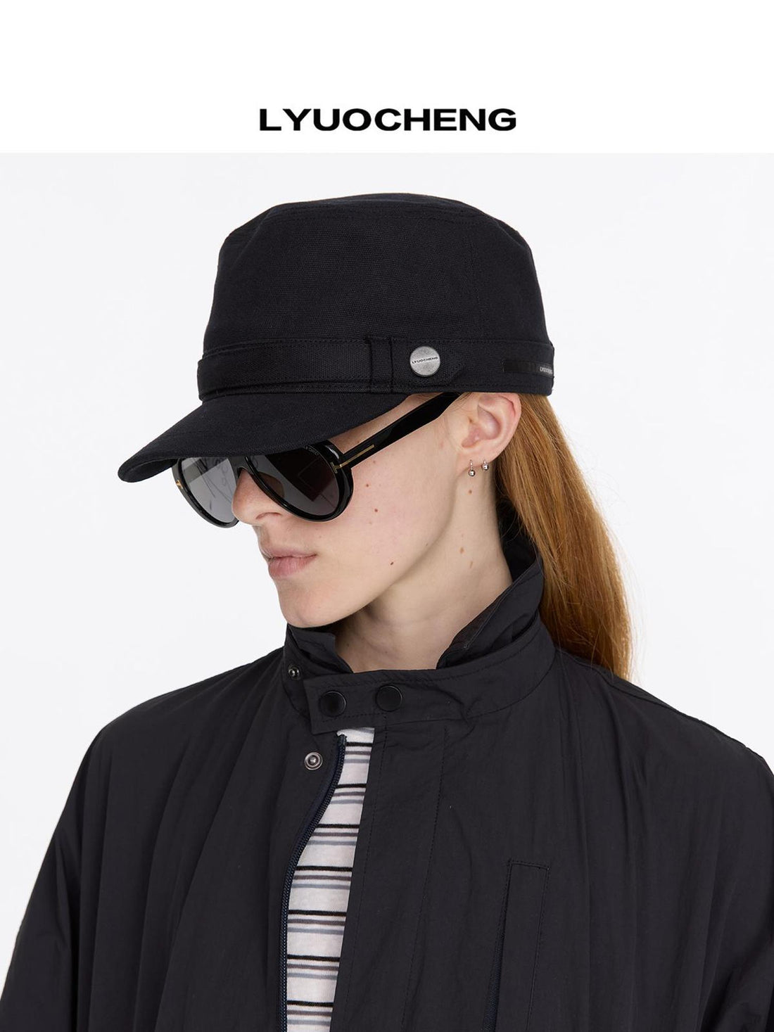 LYUOCHENG Vintage Cotton Newsboy Cap With Wide Brim