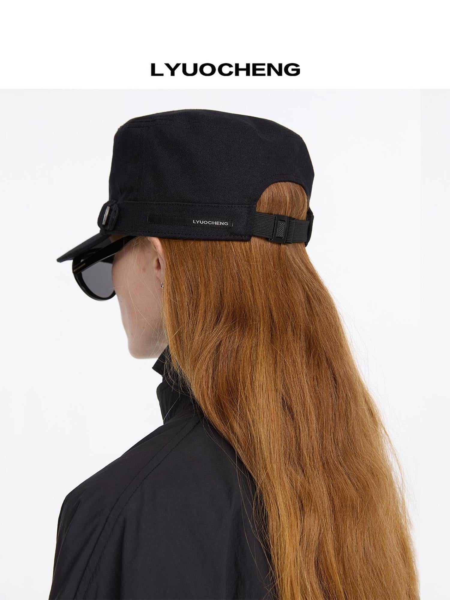 LYUOCHENG Vintage Cotton Newsboy Cap With Wide Brim