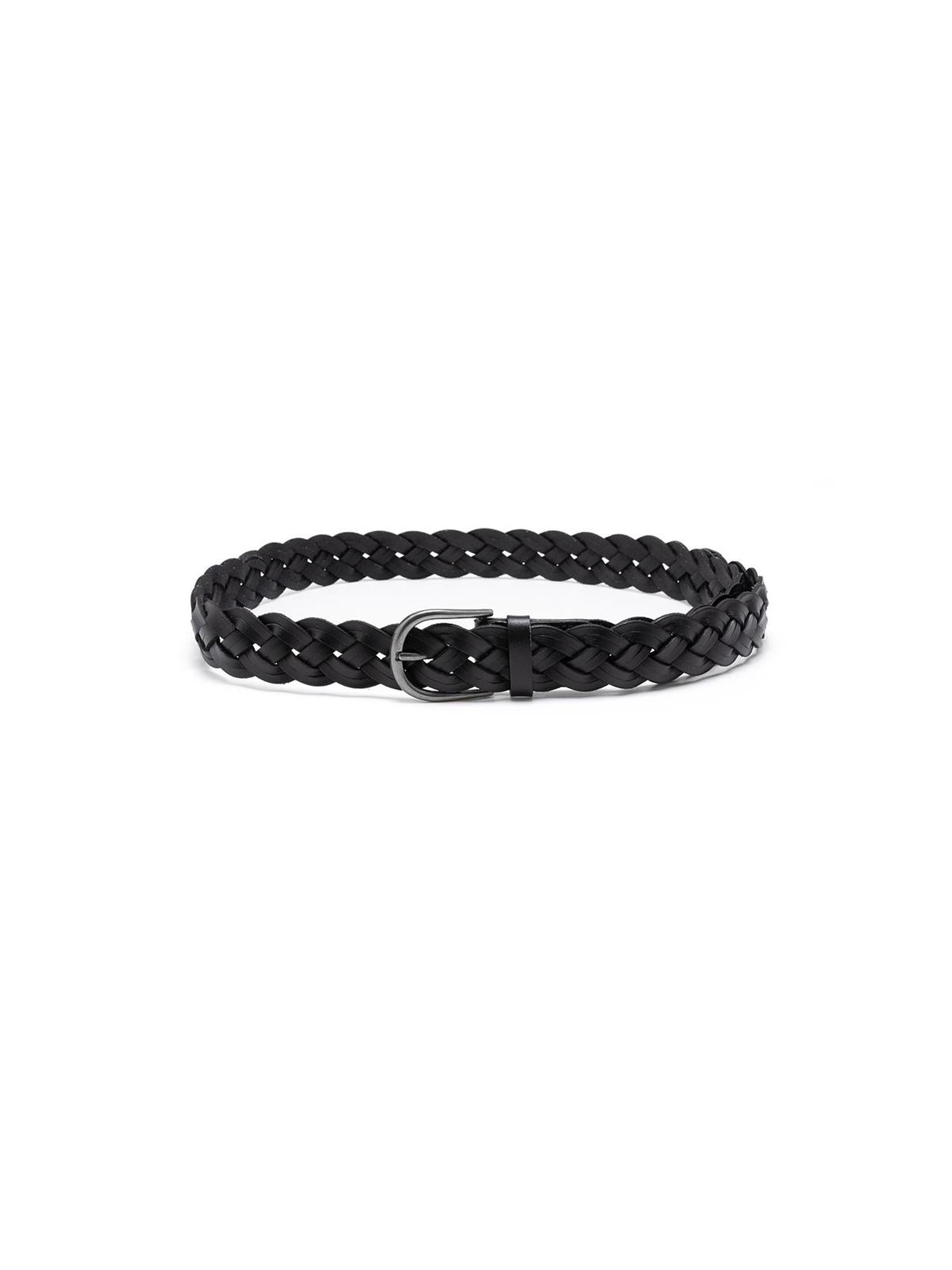 LYUOCHENG Vintage Double Layer Woven Leather Belt