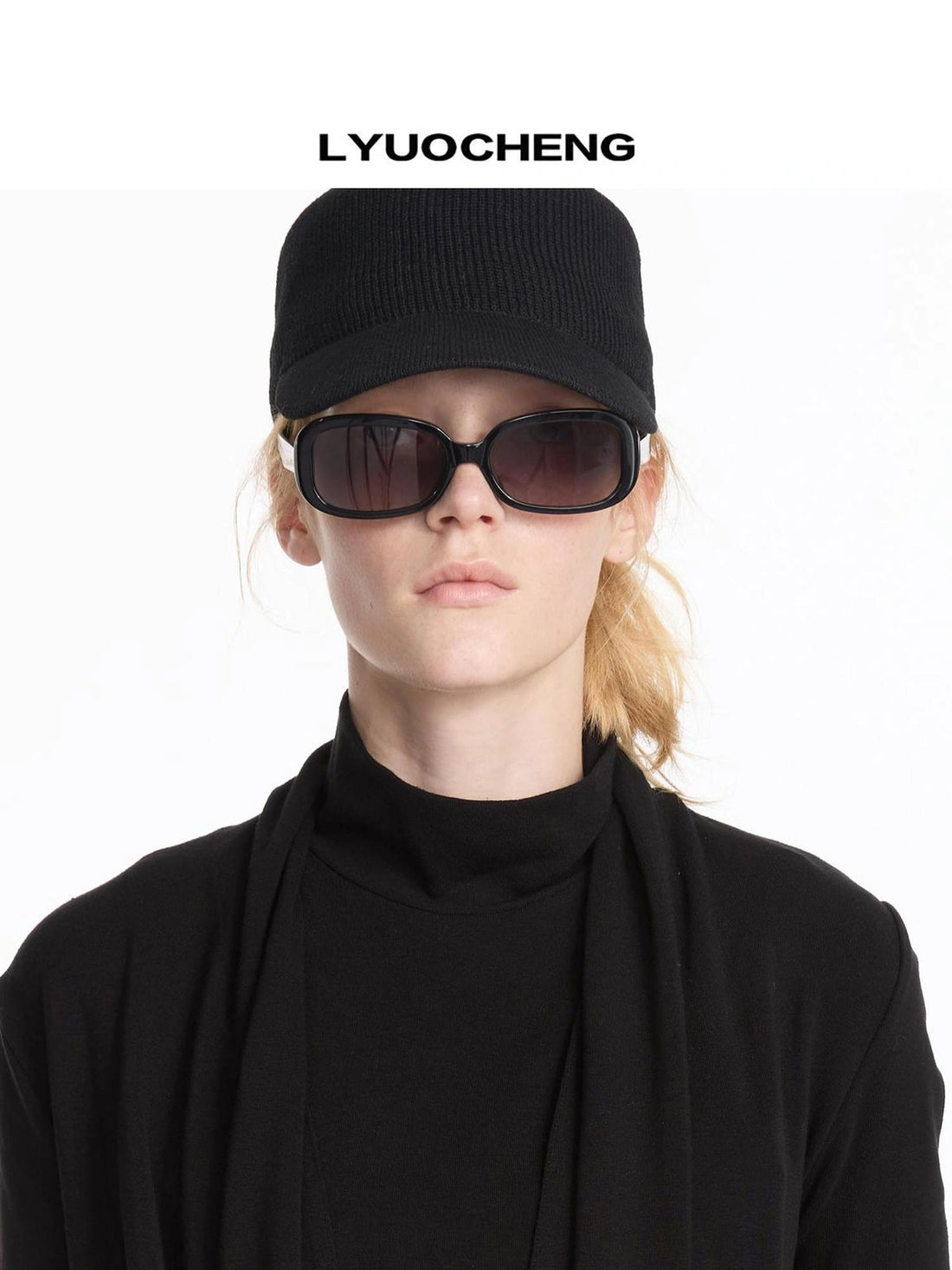 Vintage Gradient Tea Slim Frame Sunglasses