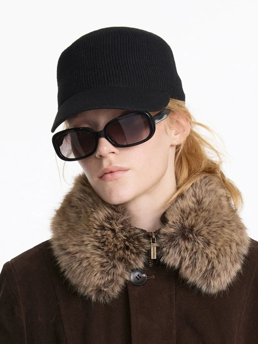 Vintage Gradient Tea Slim Frame Sunglasses