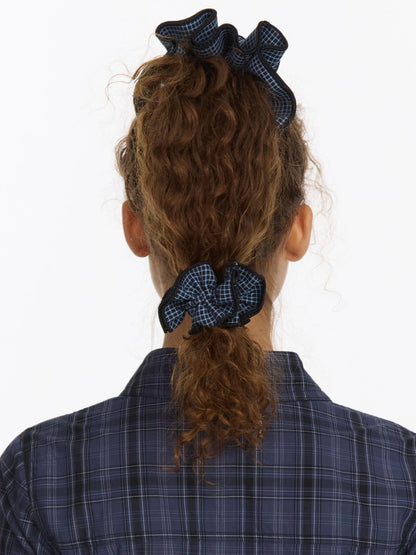LYUOCHENG Vintage Plaid Hair Tie Set Yellow Blue