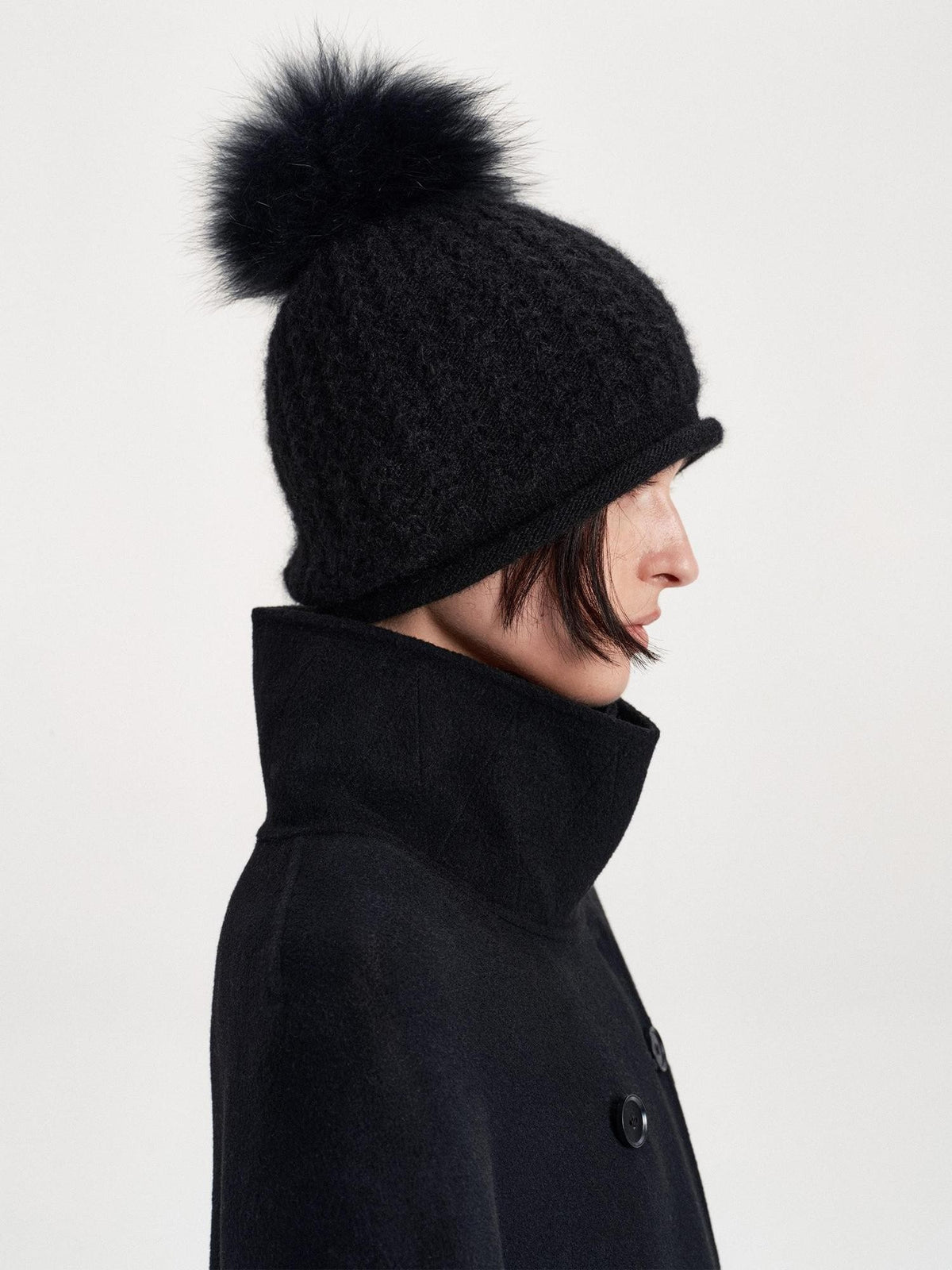 LYUOCHENG Vintage Pom Pom Yak Wool Knit Women&