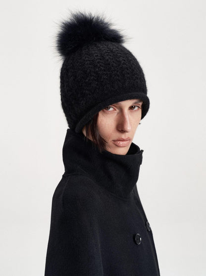 LYUOCHENG Vintage Pom Pom Yak Wool Knit Women&