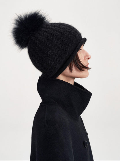 LYUOCHENG Vintage Pom Pom Yak Wool Knit Women&