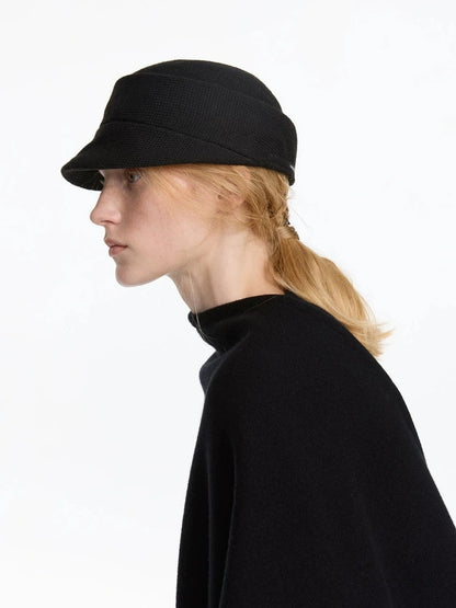 LYUOCHENG Vintage Structured Mini Brim Pillbox Hat