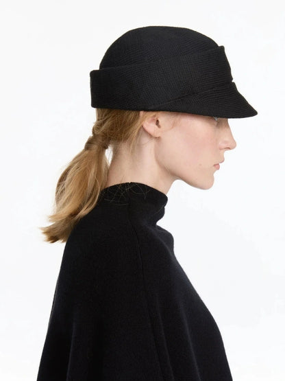 LYUOCHENG Vintage Structured Mini Brim Pillbox Hat