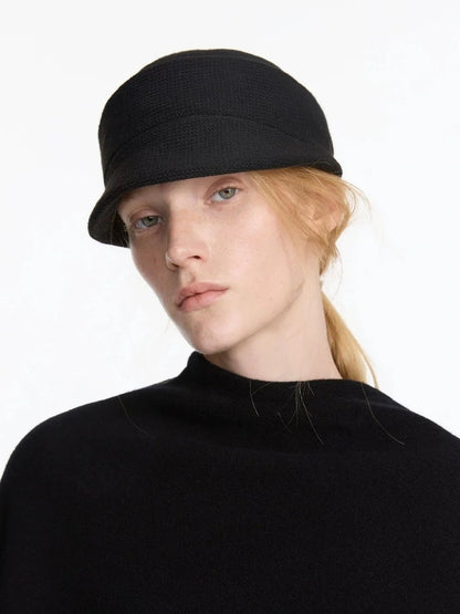 LYUOCHENG Vintage Structured Mini Brim Pillbox Hat