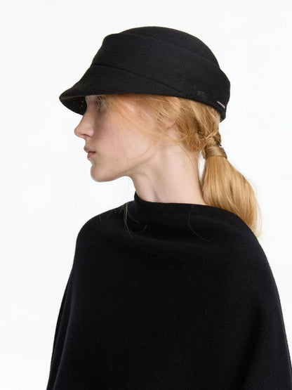 LYUOCHENG Vintage Structured Mini Brim Pillbox Hat