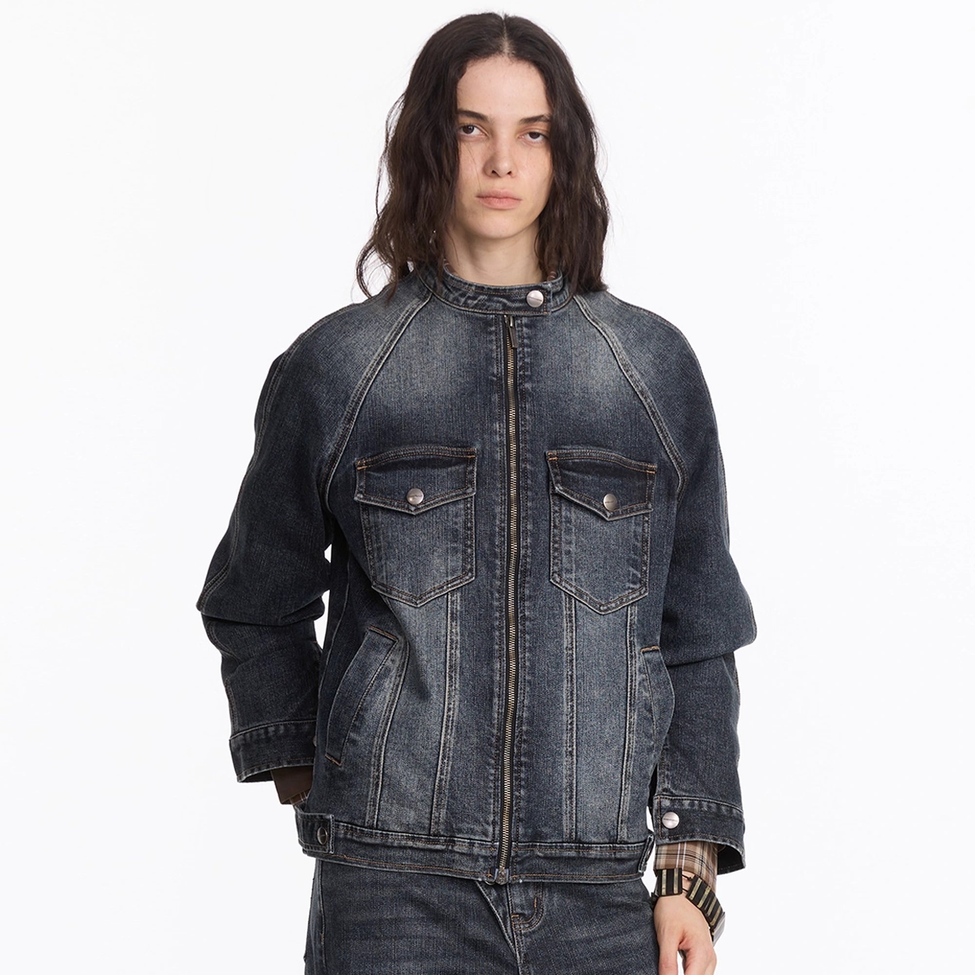 LYUOCHENG_Vintage_Washed_Denim_Jacket_With_Bamboo_Texture_MISSTT