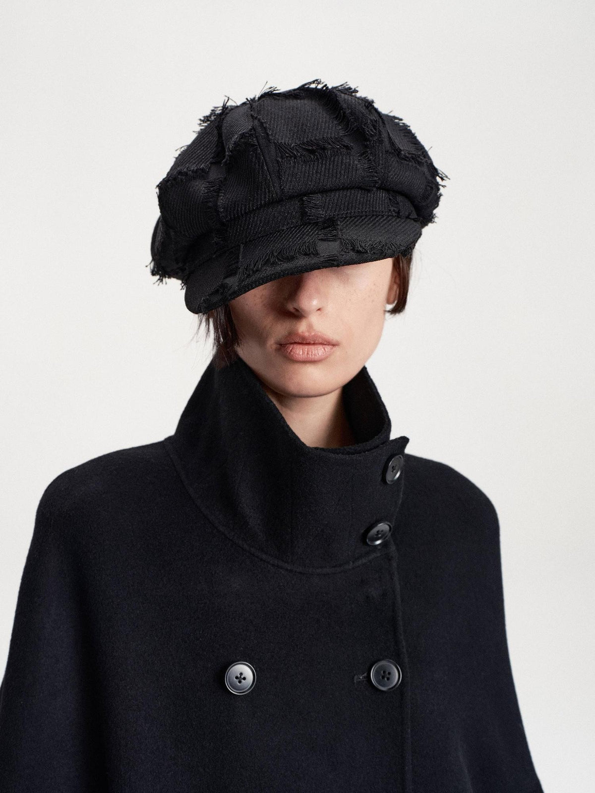 LYUOCHENG Vintage Wide Brim Fringe Texture Women&