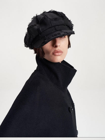 LYUOCHENG Vintage Wide Brim Fringe Texture Women&