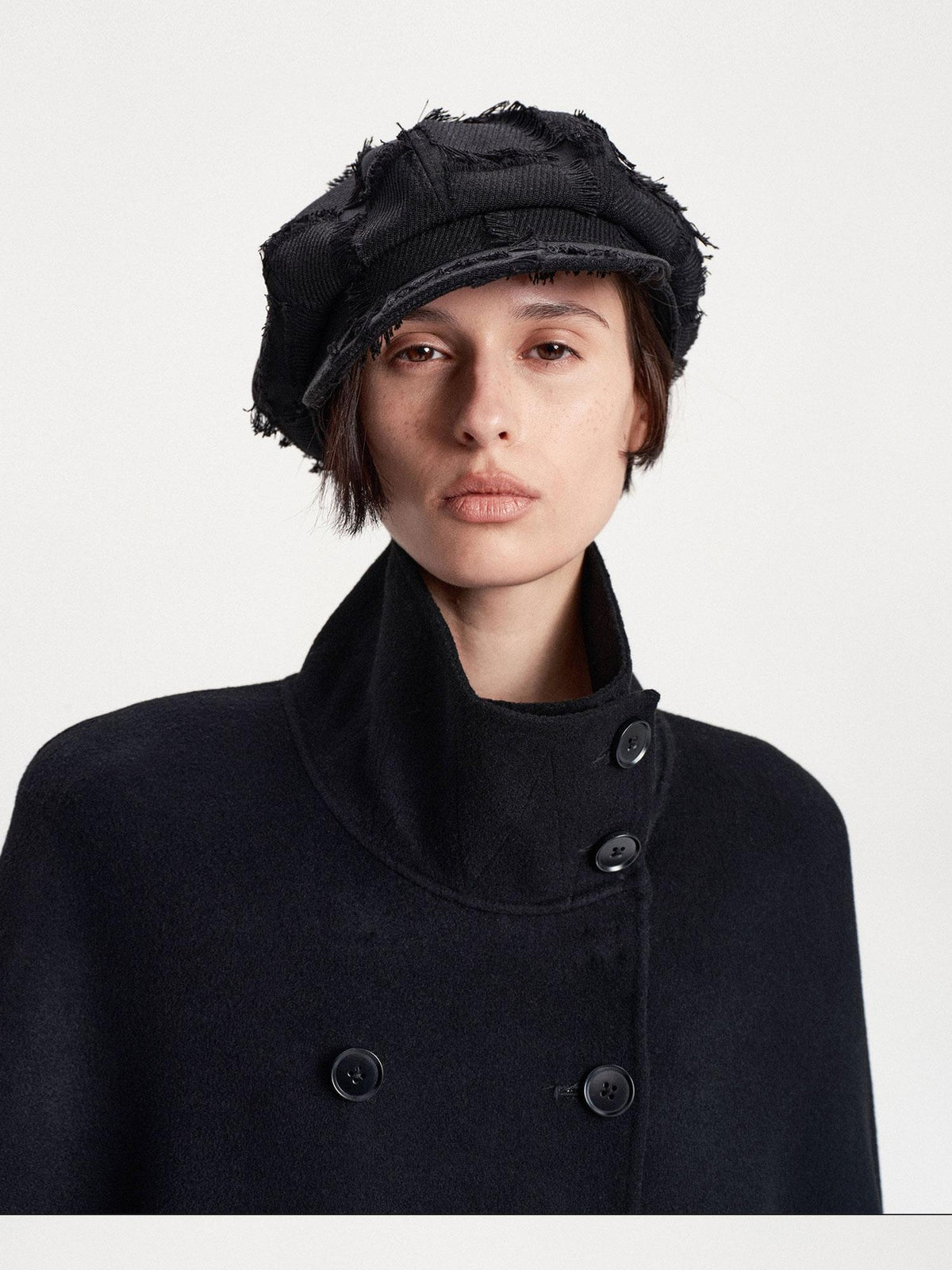 LYUOCHENG Vintage Wide Brim Fringe Texture Women&