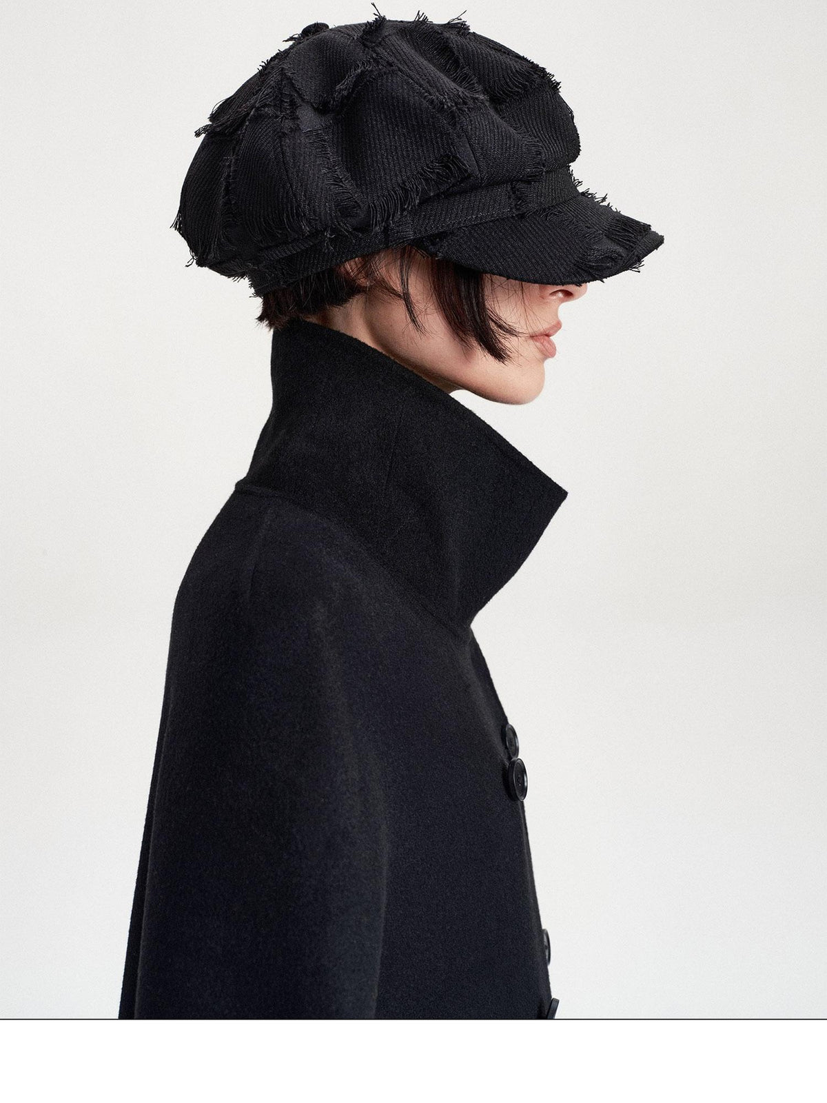 LYUOCHENG Vintage Wide Brim Fringe Texture Women&